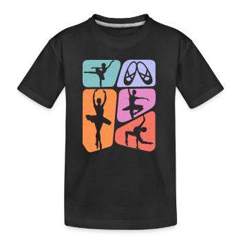 Ballerina Ballet Dancer Dancing Kids Ballet - Kids' Premium Organic T-Shirt - black - Front