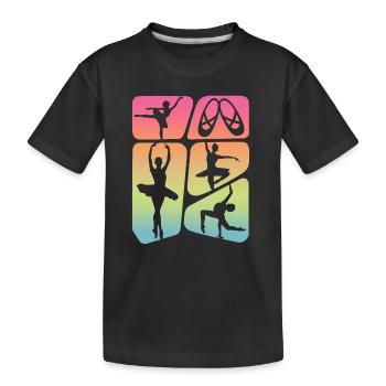 Ballerina Ballet Dancer Dancing Women's Ballet - Kids' Premium Organic T-Shirt - black - Front