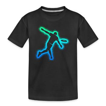 Disc Golf Kinder Männer Jungen Discgolfer - Kinder Premium Bio T-Shirt - Schwarz - Vorne