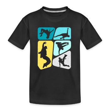Breakdance Breakdancer Kinder Jungen Breakdancing - Kinder Premium Bio T-Shirt - Schwarz - Vorne