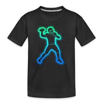 Joueurs de football américain Football masculin Enfants - T-shirt bio Premium Enfant - noir - Devant