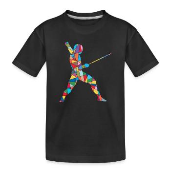 Escrime Graphic Escrime Escrime Escrime Homme - T-shirt bio Premium Enfant - noir - Devant