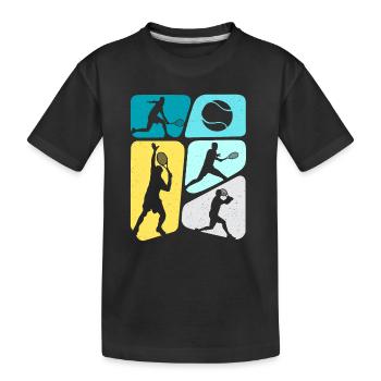 Joueurs de tennis Enfants Joueurs de tennis Garçons - T-shirt bio Premium Enfant - noir - Devant