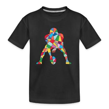 Football américain Joueurs de football Enfants Football - T-shirt bio Premium Enfant - noir - Devant