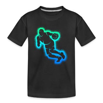 Joueurs de basket-ball Dribble Basket-ball masculin Garçons - T-shirt bio Premium Enfant - noir - Devant