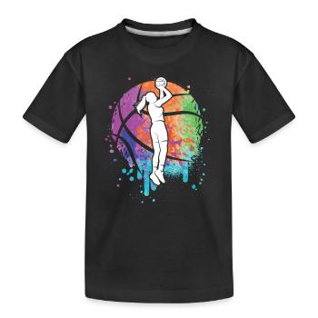 Basketball Women Women Basketball Girls - Kids' Premium Organic T-Shirt - black - Front