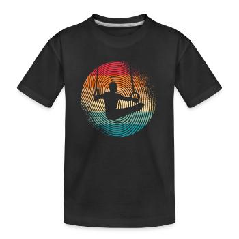 Gymnastics Gymnastics Ring Gymnastics Fingerprint Gymnastics - Kids' Premium Organic T-Shirt - black - Front