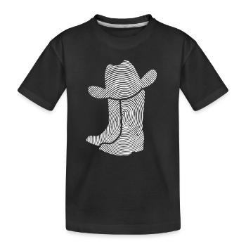 Danse en ligne Danseuse empreinte digitale Danse en ligne - T-shirt bio Premium Enfant - noir - Devant