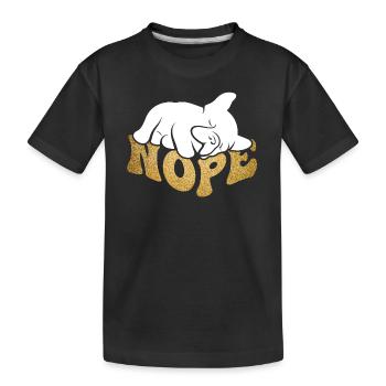 Bulldog Nope - T-shirt bio Premium Enfant - noir - Devant