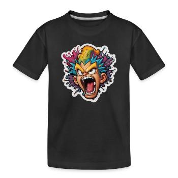 Splash boom bang, fantastischer sticker - Kinder Premium Bio T-Shirt - Schwarz - Vorne