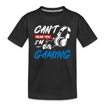 Cnat Entends-Toi Je Suis En Train De Jouer - T-shirt bio Premium Enfant - noir - Devant