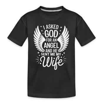 Frau Ehefrau Partnerin Familie Verheiratet - Kinder Premium Bio T-Shirt - Schwarz - Vorne