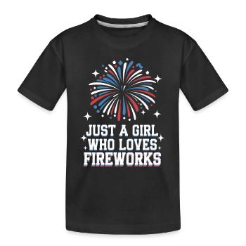 Pyrotechnie Feux d’artifice Pyrotechnie - T-shirt bio Premium Enfant - noir - Devant