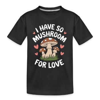 Pilz Pilze Funghi Champignon - Kinder Premium Bio T-Shirt - Schwarz - Vorne
