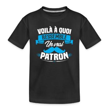 Voilà à quoi ressemble un vrai patron - T-shirt bio Premium Enfant - noir - Devant