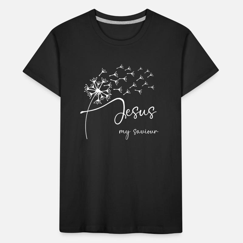 Jesus, my saviour has a chic dandelion graphic de Kids' Premium Organic T-Shirt
