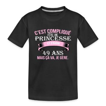 49 years old - Kids' Premium Organic T-Shirt - black - Front