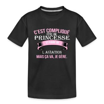 l aviation - T-shirt bio Premium Enfant - noir - Devant