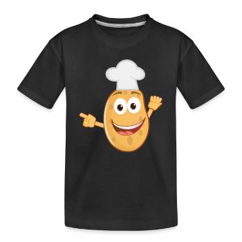 kartoffeln potato halloween gemuese vegetables30 - Kinder Premium Bio T-Shirt - Schwarz - Vorne