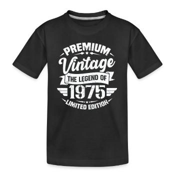 Vintage 1975 Limited Edition - Kids' Premium Organic T-Shirt - black - Front