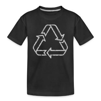 Symbole de recyclage VINTAGE - T-shirt bio Premium Enfant - noir - Devant