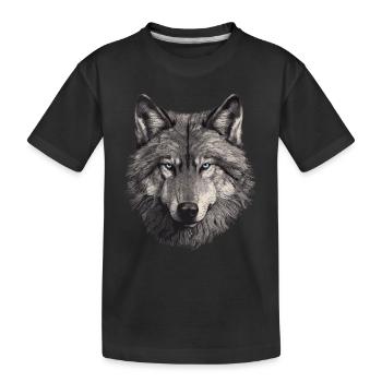 Wolf Wolf Head Scratch Marks Claws Wild - T-shirt bio Premium Enfant - noir - Devant