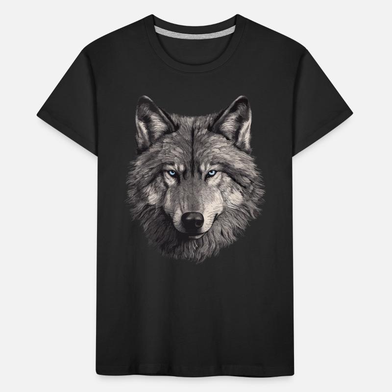 Wolf Wolf Head Scratch Marks Claws Wild Kids' Premium Organic T-Shirt