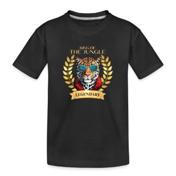 Roi légendaire de la jungle - T-shirt bio Premium Enfant - noir - Devant