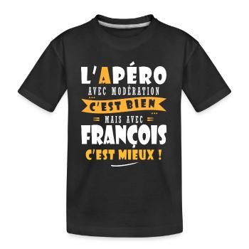 François cadeau Humour cadeau françois - T-shirt bio Premium Enfant - noir - Devant