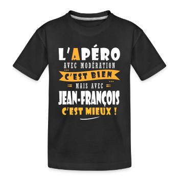 Jean-françois cadeau cadeau jean françois - T-shirt bio Premium Enfant - noir - Devant