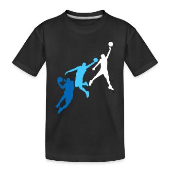 Basketball basket ball joueur de basketball - T-shirt bio Premium Enfant - noir - Devant