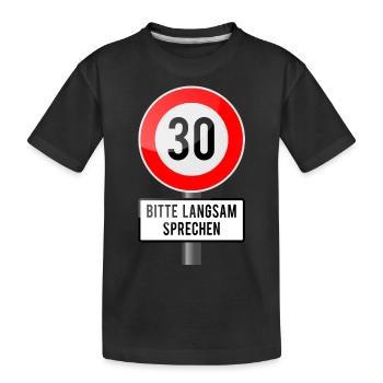 30 années protègent lentement - T-shirt bio Premium Enfant - noir - Devant