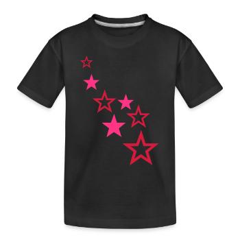 sterne - Kinder Premium Bio T-Shirt - Schwarz - Vorne