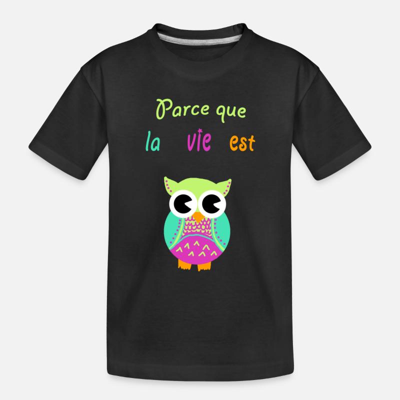 chouette - T-shirt bio Premium Enfant - noir