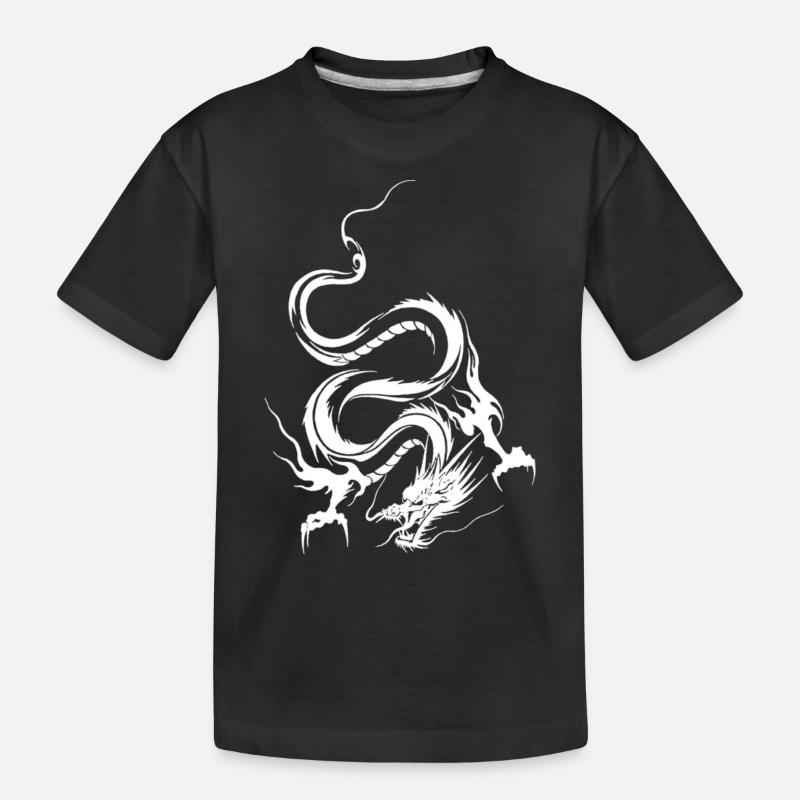 dragon_blanc - T-shirt bio Premium Enfant - noir