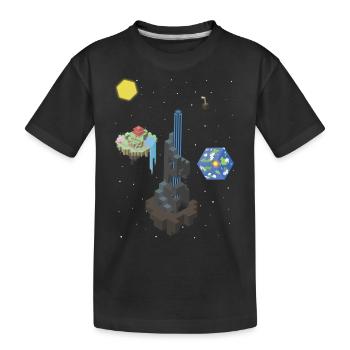 Cuboid cosmos - Kids' Premium Organic T-Shirt - black - Front