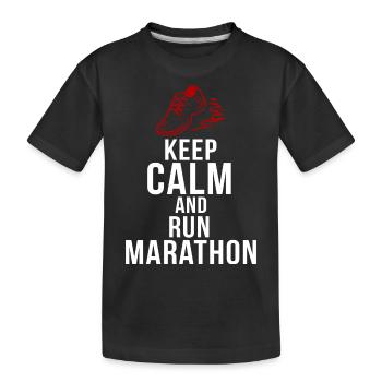Marathon Sportart Geschenk Sport Diziplin - Kinder Premium Bio T-Shirt - Schwarz - Vorne