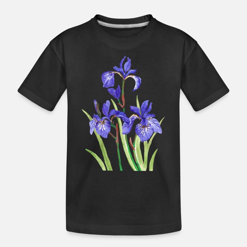 Iris - Kinder Premium Bio T-Shirt - Schwarz