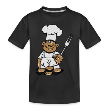 barbecue cuire cuisine barbecue - T-shirt bio Premium Enfant - noir - Devant