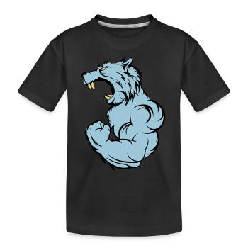 wolf_beast_2 - Kinder Premium Bio T-Shirt - Schwarz - Vorne