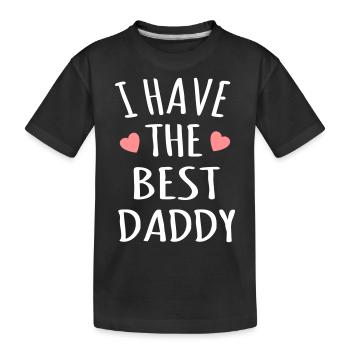 Baby Babysprüche Bester Vater Sohn Tochter Daddy - Kinder Premium Bio T-Shirt - Schwarz - Vorne