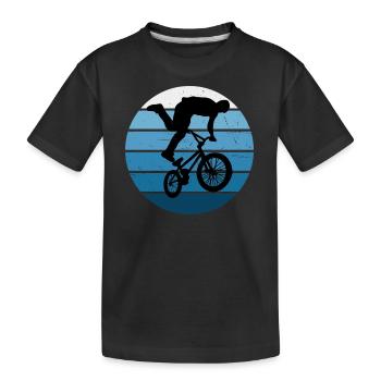 Vélo Hommes bmx Vélo Cyclisme bmx Femmes - T-shirt bio Premium Enfant - noir - Devant
