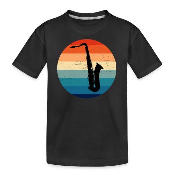 Men's Saxophone Saxophone Saxophone - Kids' Premium Organic T-Shirt - black - Front