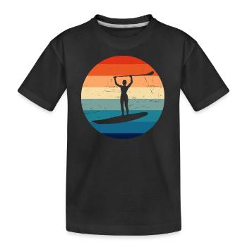 Standup Paddle Stand up Paddle Planche Hommes - T-shirt bio Premium Enfant - noir - Devant