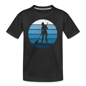 Standup Paddleboard Stand up Paddle Board - T-shirt bio Premium Enfant - noir - Devant