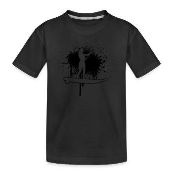 Standup Paddle Sup Stand up Paddle Planche - T-shirt bio Premium Enfant - noir - Devant