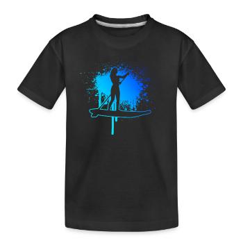 Standup Paddle Standup Paddling Stand up Paddling - Kids' Premium Organic T-Shirt - black - Front