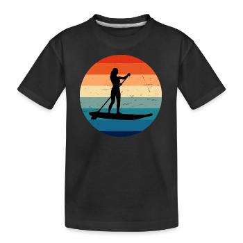 Stand up Paddleboard Sup Stand up Paddle B pour hommes - T-shirt bio Premium Enfant - noir - Devant