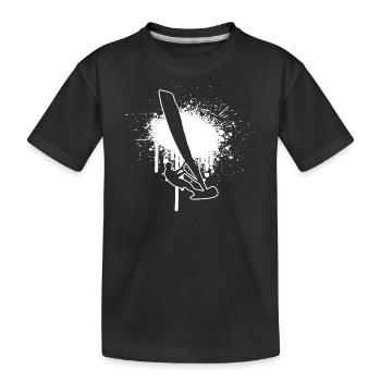 Windsurfen Herren Windsurfer Windsurf Surfen - Kinder Premium Bio T-Shirt - Schwarz - Vorne