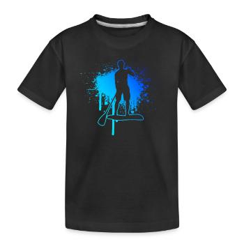 Standup Paddling Standup Paddle Sup Stand up Paddl - Kinder Premium Bio T-Shirt - Schwarz - Vorne